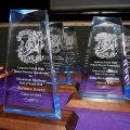 The awards wait to be awarded at Saturday night's annual Lemoore High School Foundation Hall of Fame.